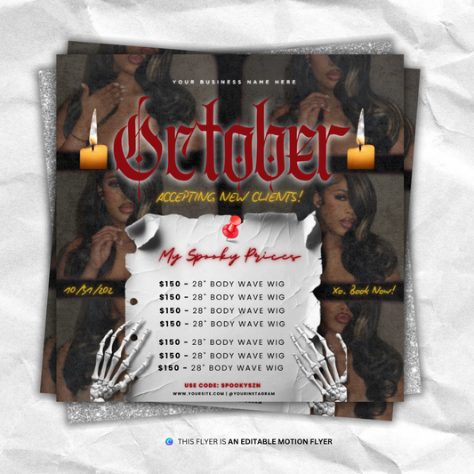 October Booking Spooky Motion Flyer