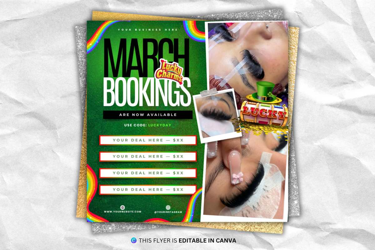 8 March Booking Flyers Bundle