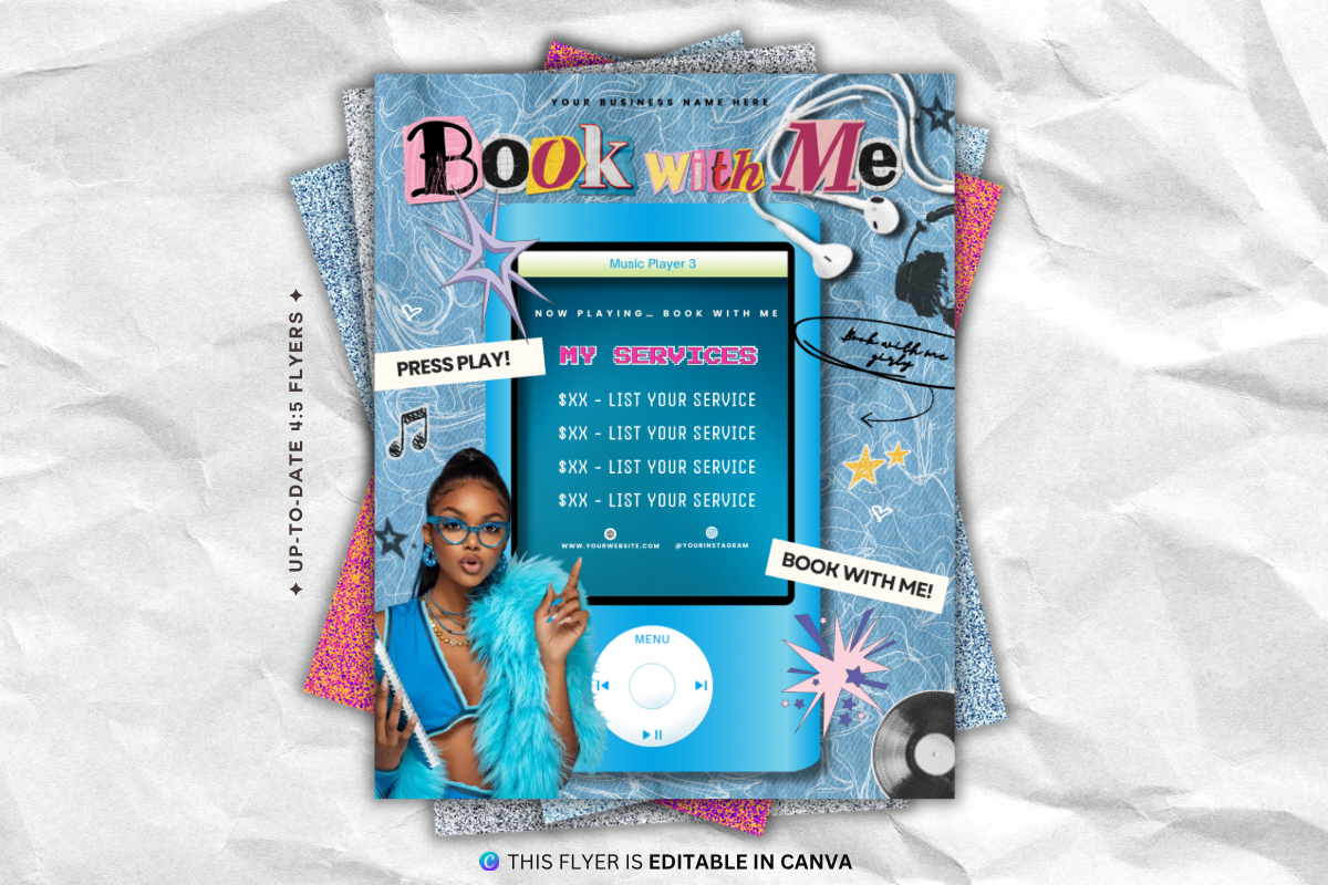 Y2K Press Play Booking Flyer