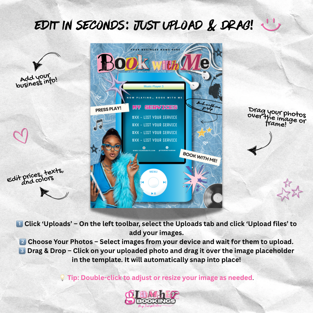 Y2K Press Play Booking Flyer