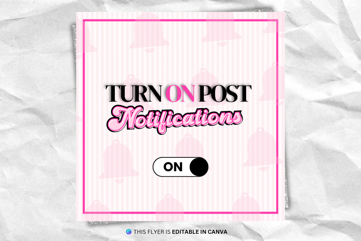 Turn On Post Notifications Flyer