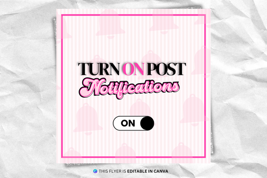 Turn On Post Notifications Flyer