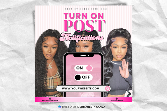 Turn On Post Notifications Flyer