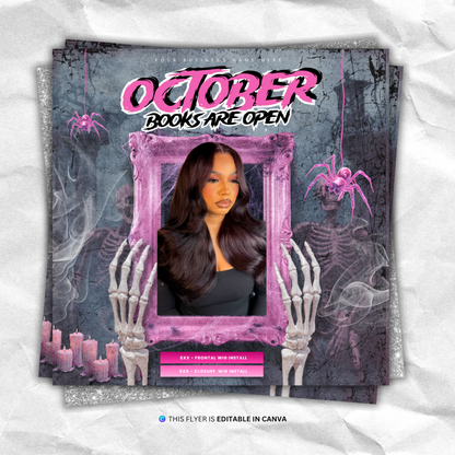 October Spooky Booking Flyer