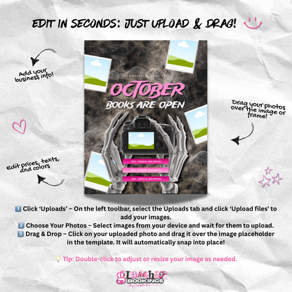 October Spooky Booking Flyer