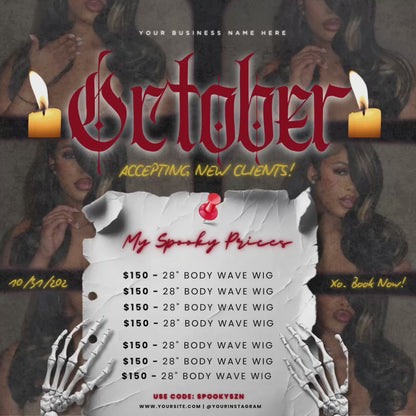 October Booking Spooky Motion Flyer